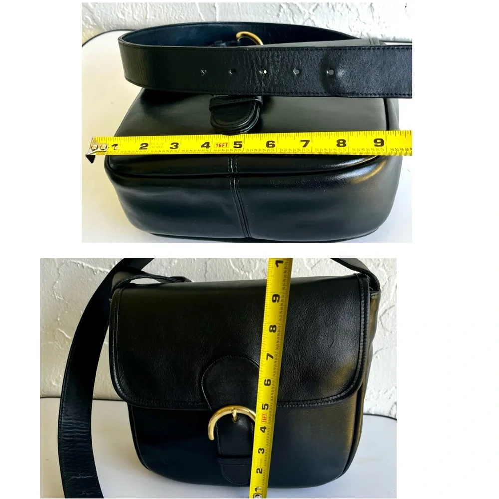 VINTAGE COACH BEDFORD #4164 BLACK SHOULDER BAG